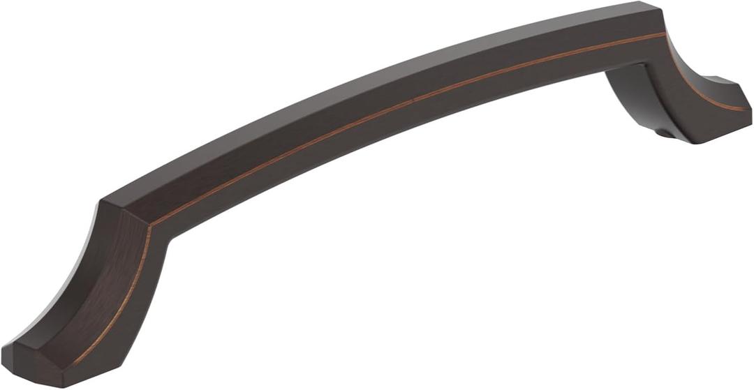 Amerock Bellamy 6-5/16 inch (160mm) Center-to-Center Oil-Rubbed Bronze Cabinet Pull, BP36690ORB