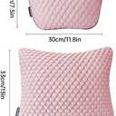 Car Headrest and Lumbar Support Pillow Set,1 Piece, Neck & Back Support for Driver/Passenger Seat, Comfortable & Breathable, Relieves Neck & Back Pain, Ideal for Long Drives (B/Pink)