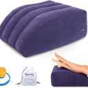 Leg Elevation Pillow, Inflatable Wedge Pillows for Sleeping, Knee Pillow for Legs Relax Muscles and Comfort Reduce Swelling,Injury,Recovery (25.6 x 23.6 x 11.4 inches)