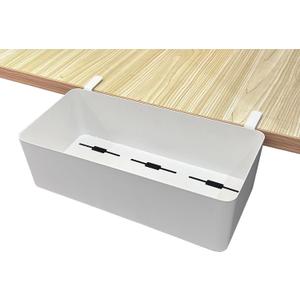 Desk Side Storage Hold Up To 11lbls Hanging Side Of Desk Organizer Clamp On Table Edge To Store Office Accessories, Gaming Devices, Cups For Office, Living Room, Dinning Room (White)
