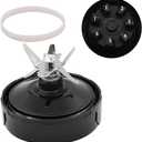 Anbige Replacement Parts 7-Fins Blade and Gasket, Compatible with Ninja Blender Chef 1500W CT800C CT805 CT810 and CT815A