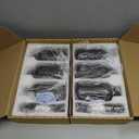 Molimoli Soap Dispenser, Bathroom Soap Dispenser Set, Glass Dispenser, Soap Dispenser for Kitchen, Kitchen Soap Dispenser Pump, 500ml/16.9 Oz, Set of 6, Black