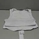 REORIA Butsmooth Womens Sexy Sleeveless Square Neck Double Lined Basic Bodysuit Tank Tops (White) XL 