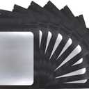 STUs 100 Pack Resealable Mylar Bags 4 x 6 Inch Smell Proof Bags with Clear Window Foil Pouch Bag Flat Bag Matte Black