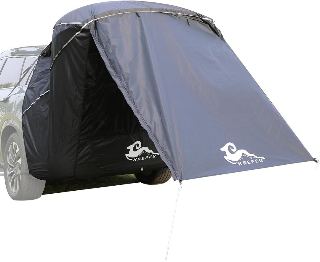 SUV Tailgate Tent with Awning, Waterproof 3000MM UPF 50+,Tailgate Shade Awning Tent for Compact SUV/Van/MPV/CUVCamping (Large Size)