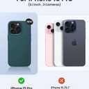 for iPhone 15 Pro Case Liquid Silicone Slim Shockproof Protective Cover 6.1 Inch Anti-Scratch Drop Protection, Blackish Green