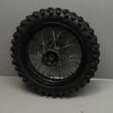 90/100 14" Rear Wheel Tire and Rim Inner Tube with 15mm Bearing Assembly Fit For 110-125cc Dirt Pit Bikes, (3.5-14) 1.85x14, Black (15MM)