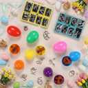 28 Pack Easter Eggs with Brain Teaser Puzzles Easter Basket Stuffers for Adults Teens Metal Puzzles Game Toys Wooden Unlock Interlocking Puzzle IQ Education Toy for Party Favors