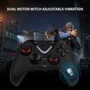 ROTOMOON Wireless Game Controller with LED Lighting Compatible with Xbox One S/X, Xbox Series S/X Gaming Gamepad, Remote Joypad with 2.4G Wireless Adapter, Rechargeable Battery