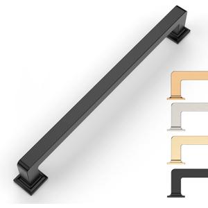 10 Pack 6.25 Inch Matte Black Cabinet Pulls - Kitchen Cabinet Hardware