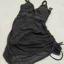 Blooming Jelly Women One Piece Swim Dress Tummy Control Swimsuits Slimming Mesh Sheer Sarong Wraps Bathing Suit Medium