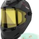 YESWELDER Panoramic Three Sides Auto Darkening Welding Helmet with 6 Arc Sensors, Blue Light Blocking, 1/1/1/1 True Color, Type-C Charging, Wide Shade for TIG MIG ARC Cut Grind Welder Hood Mask