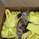 KODIAK STRAPS Adjustable Wheel Net Tow Basket Straps with Swivel J Hooks (2 Pack) - Universal for 14"-22" Tires - Strap for Dolly with Ratchet or Winches, 10,000lbs Break Strength