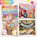 2 x Happy Birthday BannerPreStrung Burlap 9ft Birthday Decorations & Reusable Birthday Sign for Men, Women & Kids | Party Supplies Backdrop (Colorful)