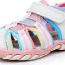 Apakowa Kid's Girl's Soft Sole Close Toe Sport Beach Sandals (Toddler 5)