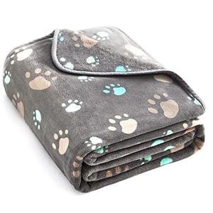 Amazon.com : Allisandro 350 GSM-Super Soft and Premium Fuzzy Flannel Fleece Pet Dog Blanket, The Cute Print Design Washable Fluffy Blanket for Puppy Cat Kitten Indoor Outdoor, Grey, 40 x 32 Inches : Pet Supplies