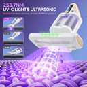 Mattress Vacuum Cleaner, 20Kpa Suction Bed Vacuum Cleaner with 253.7nm UV-C Light, 140F Heated Air, 30000 RPM Brushroll, 40,000Hz Ultrasonic, HEPA Filter, for Bed, Sofa, 500W Corded (White)