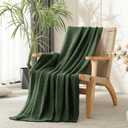 JOOJA Emerald Green Throw Blanket, Soft Fluffy Fuzzy Knit Blanket for Couch Bed Sofa, Cozy Plush Warm Blanket for Bedroom Living Room, Spring Home Decor, 50x60 Inches