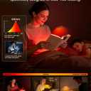 Glocusent 630nm Red Light Reading Light, 26 LEDs Zero Blue Light, 1600K Amber Book Light with 3 Modes & 5 Brightness Dimmable, 120H Runtime, Eye-Care Clip on Light for Book Lovers and Kids