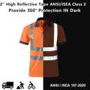 SMASYS Safety Polo Shirt High Visibility Orange (Small)