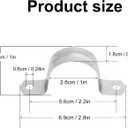 300 PCS 1 Inch Stainless Steel Rigid Pipe Strap, M25 Conduit Clamps, U Bracket Mounting Clamps with Two Hole, U Tube Pipe Clamp for Chemical Industry, Commercial