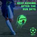 Glow in the Dark Soccer Ball Full Size 3/4/5, Sports Soccer Accessories Gifts Toys for KidsBoys 8-12 , Light Up Ball with pump and needles, Ideal Soccer Gifts for Boys Age 7 8 9 10 11 12 13 14