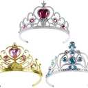 NEIJIANG Princess Tiara Crown Headpieces, Dress Up Set for Little Girls, Kids Play Jewelry, Costume Accessories,Kids Party