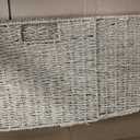 Foldable Storage Baskets with Handles Paper Rope Storage Baskets Rectangle Collapsible Hand Woven Storage Cubes Bins for Organizing Shelves Living Room Bedroom Pantry (4, 11'' x 11'' x 11'')