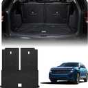 LASFIT Backrest Mat & Cargo Mat for Volkswagen VW Atlas 2018-2026, 2nd Row Bench seat, All Weather TPE Custom Fit Trunk Liners for VW Atlas Accessories Seatback Mats, Black, Easy to Clean