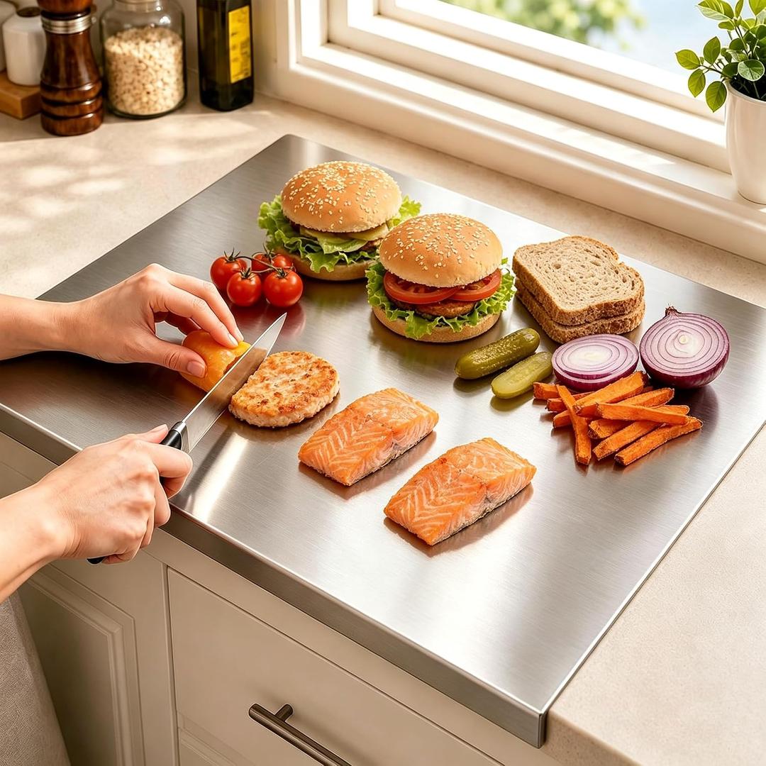 Cutting Boards for Kitchen-Cutting Edge Hygiene & Durability, Double-sided food-grade Cutting Board For Meats Fruist And Vegetables.Easy to Clean,X1, 15.2"L x 11.1"W
