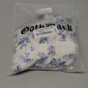 GothDark Women's Wedding Guest Floral Print Vintage Goth Dress Mesh Spliced Double-Layered Irregular Hemline Midi Dresses (Large)