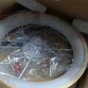 24'' Ceiling Fan with Light Fandelier Flush Mount Low Profile Wood Ceiling Fan with Dimmable LED Light 3 Color 6 Speeds