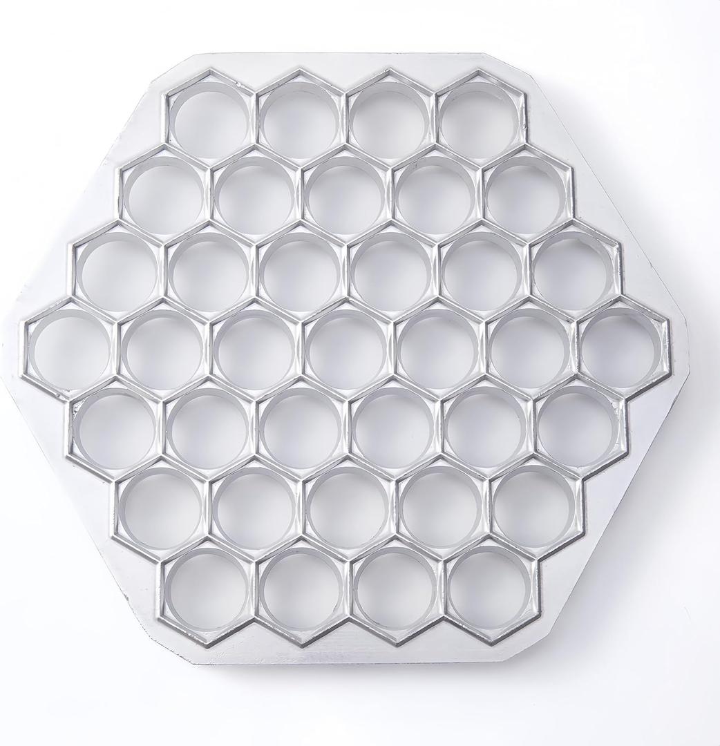Pelmeni Maker  37-Hole Aluminum Pelmeni Mold, Russian Ravioli Maker, Dumplings Mold for Homemade Siberian Meat Dumplings, Pierogi, and Pastry Dough Press