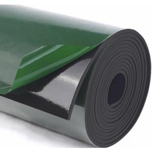 HooTown Adhesive Solid Rubber Strips, 12” Wide x 1/16" Thick x 36" Long Self Neoprene Rubber Sheets Rolls with Adhesive Backing for DIY Gaskets, Pads, Sealing, Liner, Weather Striping, Seals, Crafts