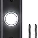 Dreyoo Lighted Metal Doorbell Push Button, Vintage Doorbell Push LED Buttons Replacement Most Chimes, Wall Mounted Door Bell Buttons Use in Home, Garage Door Opener Switch Property in Copyright(Black)