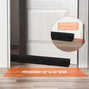 GDHOMM Door Draft Stopper, Door Sweep Noise Blocker Door Draft Guard for Bottom of Door Energy Saving Cold Air Blocker Fits 0.5 to 1.7" Gap,Size Adjustable 30" to 36"