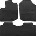 Car Floor Mats Custom Fit for Honda Fit 2009-2013 Black Rubber All Weather Protection Auto Floor Liners Heavy Duty Odorless