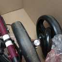 Medline Large Steel Bariatric Rollator Walker with Adjustable Handles, Padded Seat & Backrest, Burgundy, 500 lb. Weight Capacity, Foldable, Under Seat Storage, 8" Wheels, For Seniors & Adults