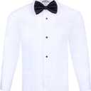 S.H. Churchill & Co. Boy's White Tuxedo Shirt with Bow Tie and Studs (White), 2T