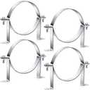 2 Pcs 6 Inch B Vent Wall Strap Round Gas Vent Pipe Strap Rigid Split Ring Hanger