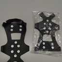 Crampons Ice Cleats for Shoes and Boots, Traction Cleats Ice Snow Grips with 10 Stainless Steel Spikes, Winter Outdoor Anti-Slip Crampon for Walking, Fishing, Climbing and Hiking (Small)