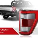 LED Black Tail Lights Assembly w/Blind Spot (Module NOT Included)Compatible With 2021 2022 2023 Ford F150 F-150 Pickup Taillight Rear Brake Lamp Right Passenger Side ML3Z13404D RH 21-23 Black