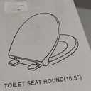 Round Toilet Seat, Standard 16.5 Slow/Soft Close Round Toilet Seat for Round Toilets, No-Slam Quiet-Close Lid, Easy-to-Install, White, Durable Never-Loosen Design
