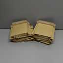 100 Pcs Kraft Bubble Mailers 3 Size Padded Envelopes Kraft Poly Mailers Bubble Lined Shipping Envelopes Mail Shipping Bags for CDs Book Business Supplies (Natural)