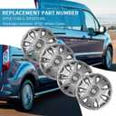 Generic DT1Z-1130-C DT1Z1130C Hubcaps Wheel Covers Compatible with 2014-2020 Ford Transit Connect 16"" Hubcaps/Wheel Covers Set,Silver (Set of 4)# DT1Z-1130-C,DT1Z1130C