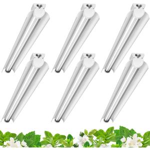 Barrina Grow Lights for Indoor Plants, 3FT 5000K Daylight White Full Spectrum Plant Lights, 180W(6 x 30W, 1000W Equivalent), T8 Grow Light Bulbs, LED Grow Light Strips, Linkable Design, 6-Pack