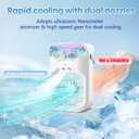 IWENNUAN Portable Air Conditioners, 4 in 1 Portable AC Unit with Remote, 1500ml Water Tank, 3 Speeds, 6H Timer, 2 Spray Mist, 7 Night Light, Personal Mini Air Conditioner for Bedroom (White)