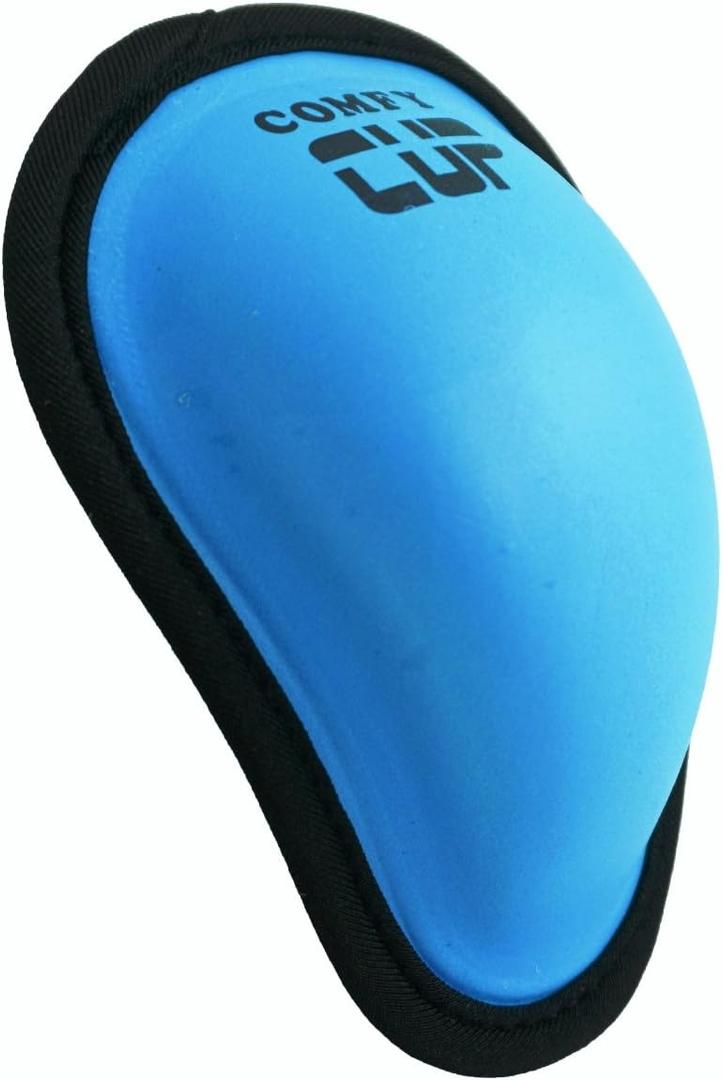 Comfy Cup Boys Youth Sized Soft Foam Beginners Protective Athletic Cup Ages 7-11 Kids Athletic Cup for Baseball, Football, Hockey, Lacrosse, Martial Arts, Karate, Tae Kwon Do (Neon Blue)