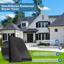 Hon&Guan 4 Inch Dryer Vent Cover Outside with Removable Mesh, Wall Mount Extractor Vent with Rubber Cushioned Non-Return Flap, High Quality Iron Outside Dryer Vent Cover for House