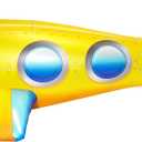 Coconut Outdoor Yellow Submarine Ride-On Pool Float – Inflatable Ride-On Float with Handles – Durable Long Lasting Float and Water Toy – Fun Decoration for Parties, Events – Ages 8+ Years